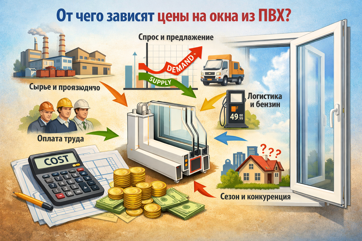 От чего зависят цены на окна из ПВХ?